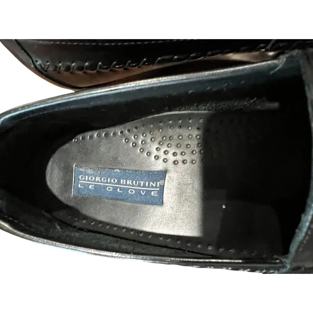 Giorgio Brutini Le Glove Men's Black Leather Loafers  Size 10.5  Office Church